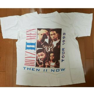 90s vintage musicTシャツ 古着 BOYZ Ⅱ MEN XL 白(Tシャツ/カットソー(半袖/袖なし))