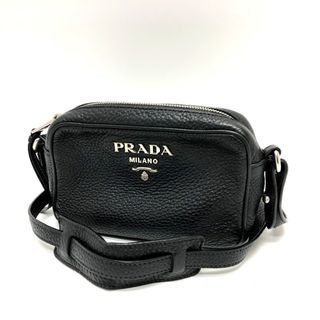 プラダ(PRADA)のプラダ PRADA ロゴ 1BH096 斜め掛けバッグ ショルダーバッグ レザー ブラック(ショルダーバッグ)