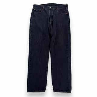 リーバイス(Levi's)の90s USA製 ブラックデニム 501 後染め サルファ染め 古着 w38(デニム/ジーンズ)