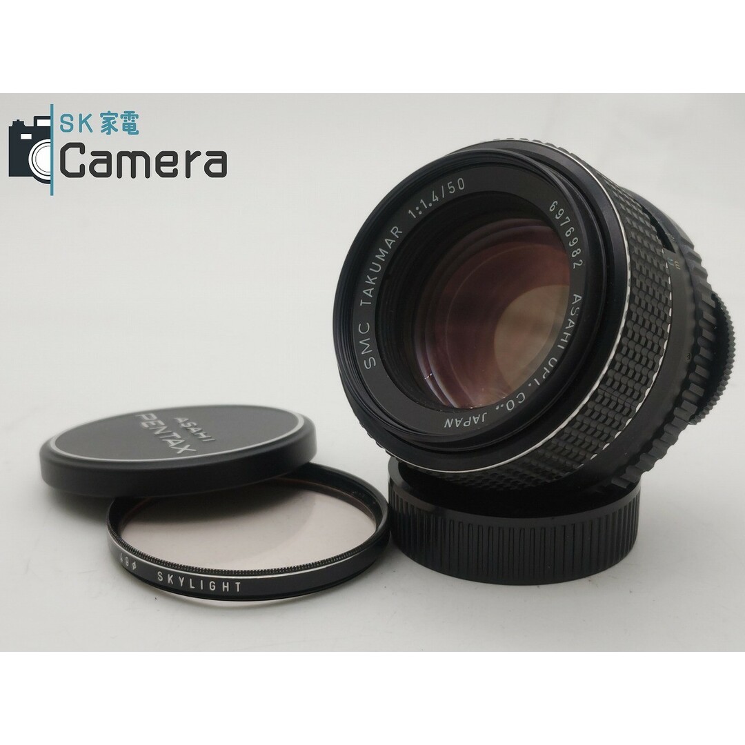 PENTAX(ペンタックス)のPENTAX SMC TAKUMAR 50ｍｍ F1.4 M42 キャップ付 ペンタックス スマホ/家電/カメラのカメラ(レンズ(単焦点))の商品写真