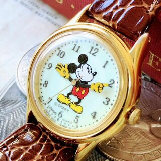 #3041【超可愛い！】 ディズニー 腕時計ミッキーマウス 動作良好 クォーツ(腕時計)