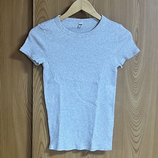 UNIQLO ユニクロ レディース Tシャツ リブT S サイズ(Tシャツ(半袖/袖なし))