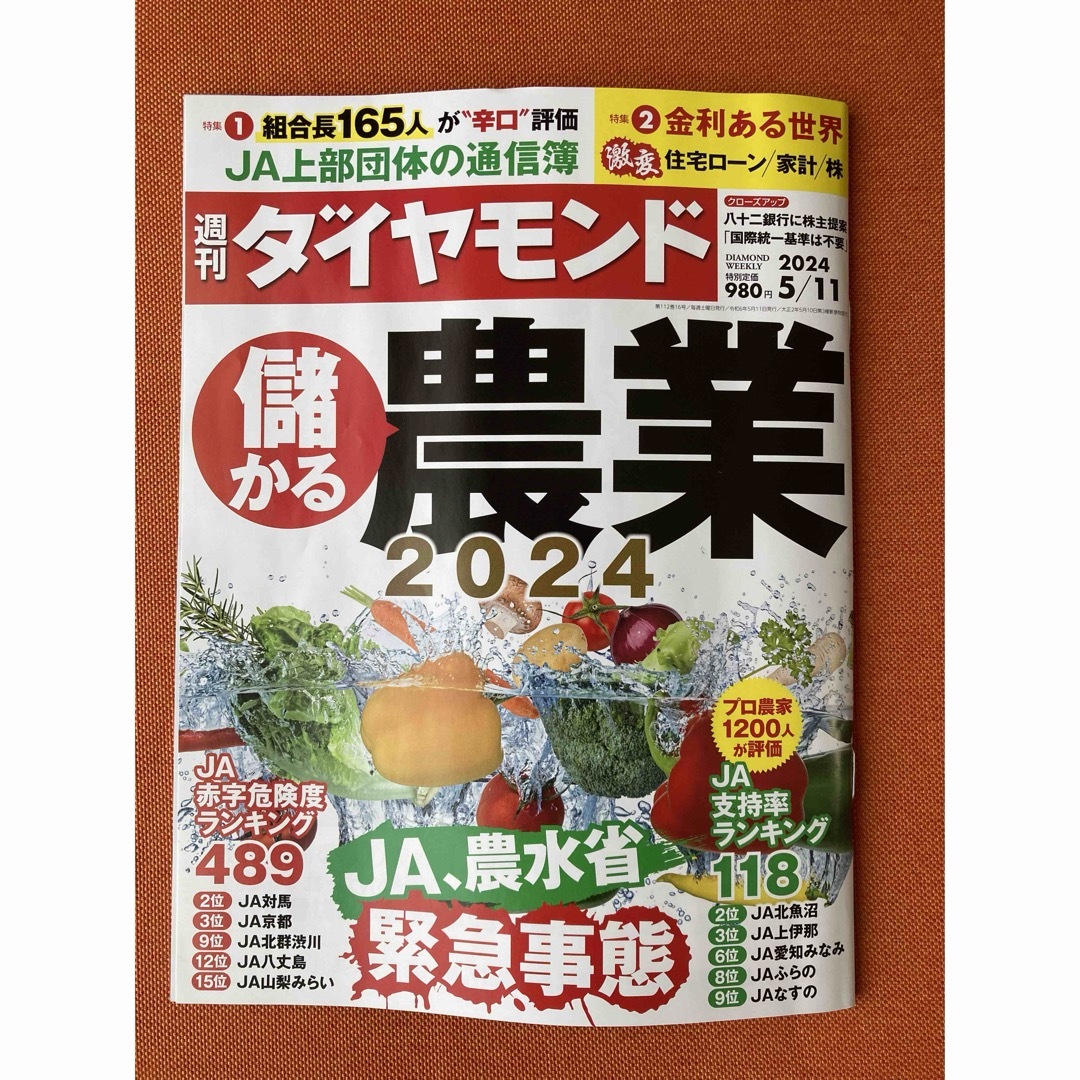 週刊ダイヤモンド2024 儲かる農業 エンタメ/ホビーの雑誌(ビジネス/経済/投資)の商品写真