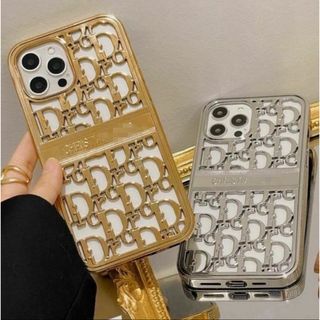 アイフォーン(iPhone)のミッキー様　iPhone15Plusケース ゴールド スマホケース 可愛い 人気(iPhoneケース)