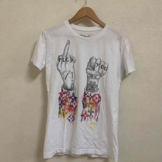 白T プリント レディース メンズ ホワイト Tシャツ(Tシャツ/カットソー(半袖/袖なし))