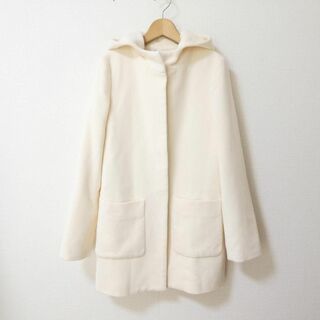 YOKO CHAN - 美品 ヨーコチャン ウール×アンゴラ フード ロングコート フーデッドコート
