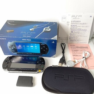 プレイステーションポータブル(PlayStation Portable)のソニー　PSP1000 ブラック　ギガパック　美品　プレイステーションポータブル(携帯用ゲーム機本体)
