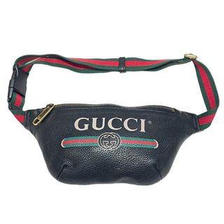 グッチ(Gucci)の　グッチ GUCCI ウエストポーチ 527792 ブラック/マルチカラー レザー レディース ウエストバッグ(ボディバッグ/ウエストポーチ)