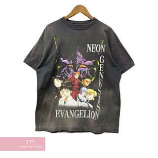 SAINT Mxxxxxx × EVANGELION 2024SS NEON Short Sleeve Tee SM-YS8-0000-C24 セントマイケル×エヴァンゲリオン ネオンショートスリーブTシャツ 半袖カットソー エヴァ ヴィンテージ加工 イラストプリント ブラック サイズM【240503】【新古品】【me04】(Tシャツ/カットソー(半袖/袖なし))