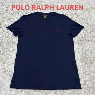 ポロラルフローレン(POLO RALPH LAUREN)のポロラルフローレン　メンズ　Tシャツ　ネイビー　Vネック 半袖　S(Tシャツ/カットソー(半袖/袖なし))