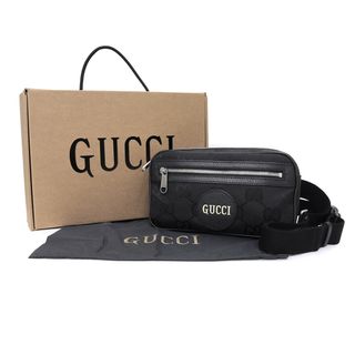 グッチ(Gucci)のグッチ Gucci Off The Grid オフザグリッド ショルダー ベルト ボディバッグ ウエストポーチ 斜め掛け GGナイロン レザー ブラック 黒 シルバー金具 631341 箱付 GUCCI（未使用　展示品）(ボディバッグ/ウエストポーチ)