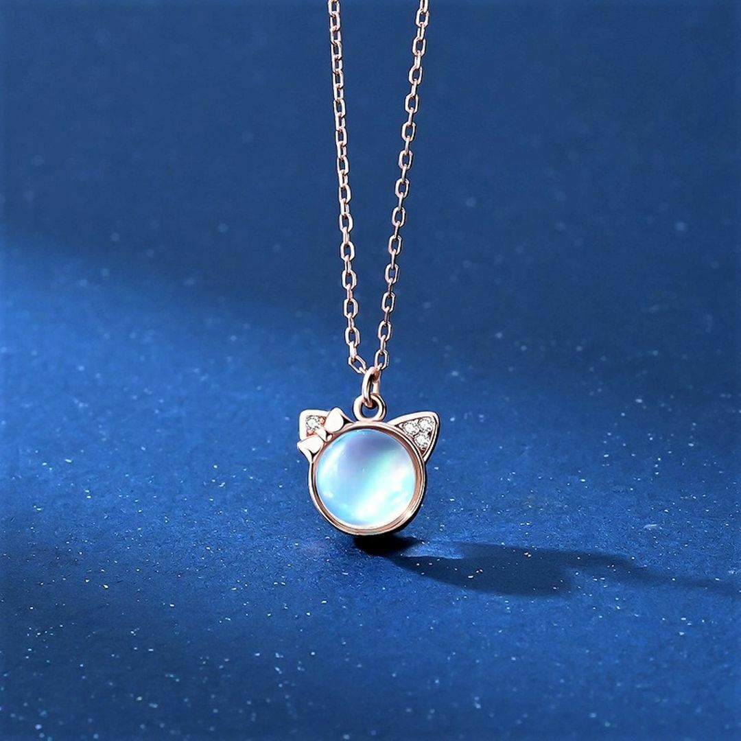 [Bellitia Jewelry] ムーンストーン 6月誕生石 ネックレス 可 レディースのアクセサリー(その他)の商品写真