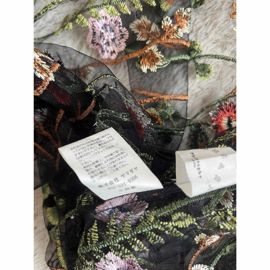 SCOT CLUB - 美品 MANSART マンサール シアー 花柄 刺繍 ロング SCOT CLUB - 美品 MANSART マンサール シアー 花柄 刺繍 ロング