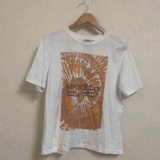 ザラ(ZARA)のZARA Tシャツ 半袖 白 ホワイト タイダイ プリント(Tシャツ(半袖/袖なし))