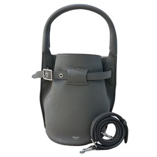 セリーヌ(celine)の　セリーヌ CELINE ビッグバッグバケットナノ 187243 グレー シルバー金具 カーフ レディース ハンドバッグ(ハンドバッグ)