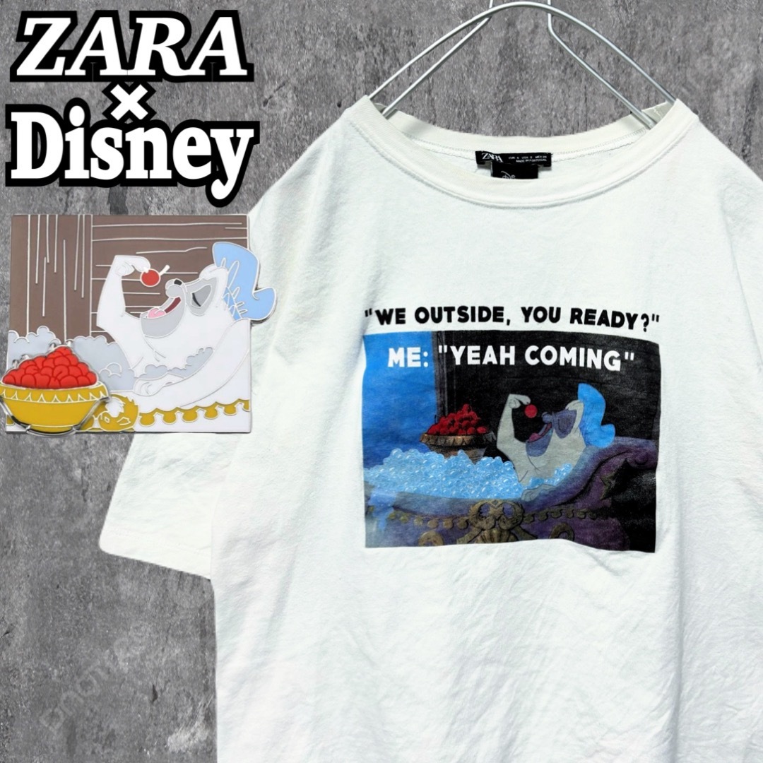 ZARA(ザラ)の【希少】ZARA Disney ポカホンタス パーシー コラボ プリントTシャツ レディースのトップス(Tシャツ(半袖/袖なし))の商品写真