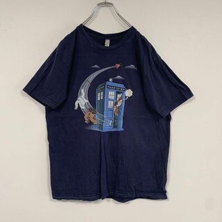 POLICE BOX プリントAmerican Apparel半袖 Tシャツ L(Tシャツ/カットソー(半袖/袖なし))