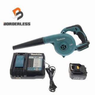 マキタ(Makita)の☆中古品☆ makita マキタ 14.4V/18V 充電式ブロワ UB182D 青/ブルー バッテリー1個(14,4V 3.0Ah)+充電器 空調 乾燥 送風 清掃 89434(工具)