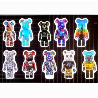 Ⓗ10枚セット ベアブリック BE@RBRICK 防水 ステッカー シール(キャラクターグッズ)