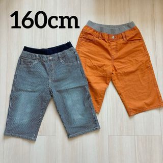 ストレッチハーフパンツ 160cm 2点セット(パンツ/スパッツ)