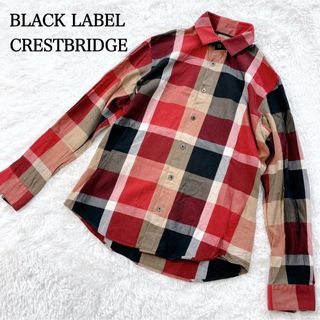 ブラックレーベルクレストブリッジ(BLACK LABEL CRESTBRIDGE)のブラックレーベルクレストブリッジ チェック柄 長袖 シャツ M 赤 メンズ(シャツ)