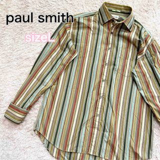 Paul Smith - ポールスミス　ストライプシャツ　長袖　イタリア生地　サイズL