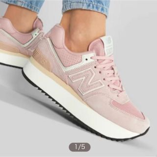 ニューバランス(New Balance)のNEWBALANCE WL574Z 厚底　ピンク(スニーカー)