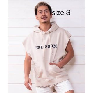 ③⑨ #Re:room ロゴノースリーブビッグパーカー size S(パーカー)