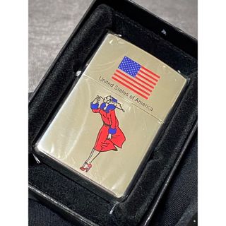 zippo ウィンディ 国旗 アメリカ 前面加工 ヴィンテージ 2001年製(その他)