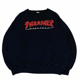 THRASHER - スラッシャー スウェットトレーナー ブラック 裏フリース US古着 az6