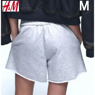 新品 H&M 切りっぱなし カットオフ スウェット ショートパンツ M.