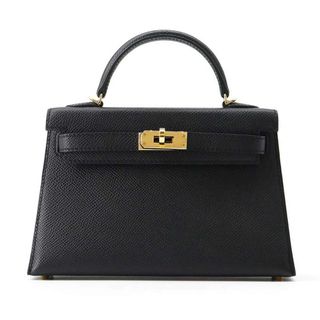 Hermes - エルメス ハンドバッグ ミニケリードゥ 外縫い ブラック/ゴールド金具 ヴォーエプソン B刻印 2way 黒