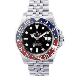 ロレックス(ROLEX)のロレックス GMTマスター2 デイト ランダムシリアル ルーレット 126710BLRO ROLEX 腕時計 黒文字盤(腕時計(アナログ))