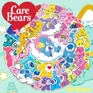 ケアベア ステッカー 50枚セット PVC 防水 シール Care Bears(キャラクターグッズ)