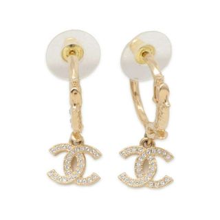 CHANEL - シャネル ピアス ココマーク ラインストーン フープ A23 V ABA159 CHANEL アクセサリー