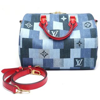 ルイヴィトン(LOUIS VUITTON)のルイヴィトン LV スピーディバンドリエール30 M45041 デニムモノグラム(ハンドバッグ)