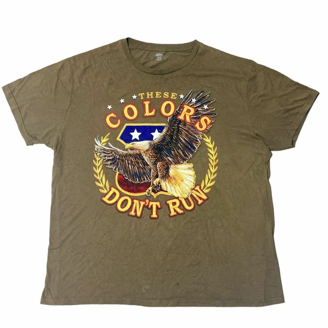 ヴィンテージ 半袖Tシャツ 星条旗 イーグル ブラウン US古着 e53 メンズのトップス(Tシャツ/カットソー(半袖/袖なし))の商品写真