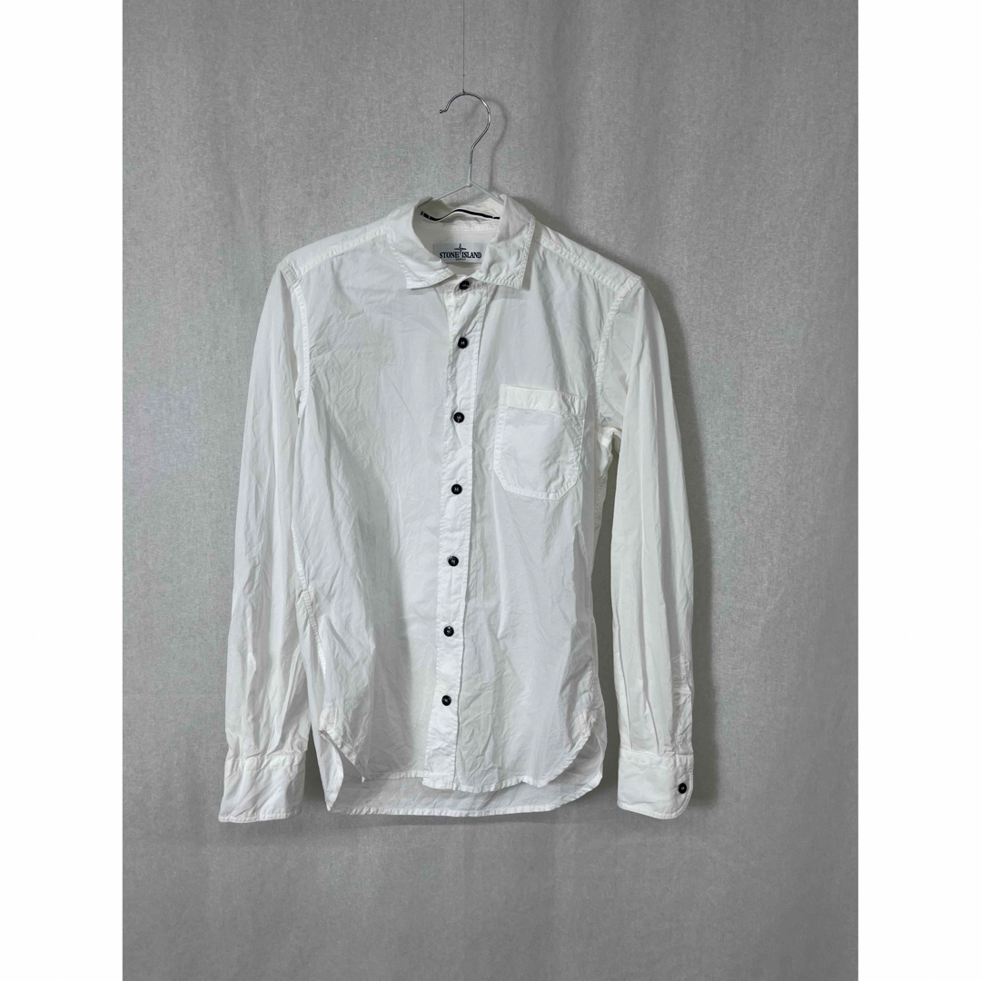STONE ISLAND - N9 STONE ISLAND 無地シャツ 白シャツ shirtの STONE ISLAND - N9 STONE ISLAND 無地シャツ 白シャツ shirtの