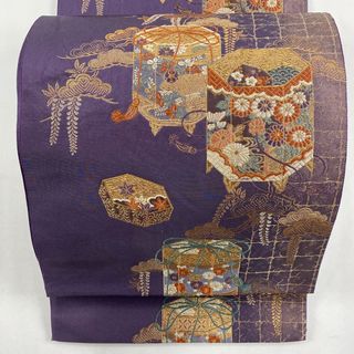 袋帯 美品 名品 六通 正絹 【中古】(帯)