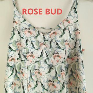 ローズバッド(ROSE BUD)の美品　ROSE BUD　ローズバッド　キャミソールワンピース 　花柄　 きれいめ(ロングワンピース/マキシワンピース)