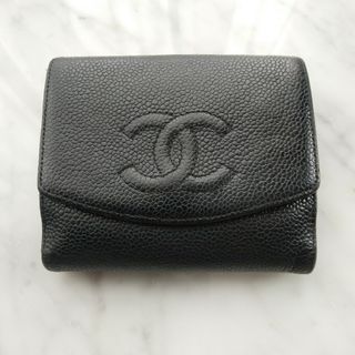 CHANEL - CHANEL キャビアスキン 2つ折り 財布