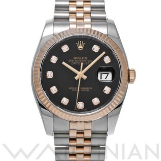 ロレックス(ROLEX)の中古 ロレックス ROLEX 116231G ランダムシリアル ブラック /ダイヤモンド メンズ 腕時計(腕時計(アナログ))