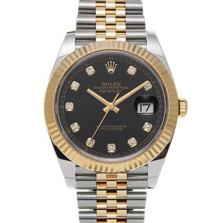 ロレックス(ROLEX)の中古 ロレックス ROLEX 126333G ランダムシリアル ブライトブラック /ダイヤモンド メンズ 腕時計(腕時計(アナログ))