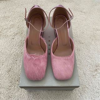 マルニ(MARNI)のMARNI マルニ ハラコメタリック メリージェーンシューズ(その他)