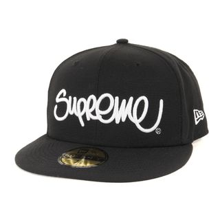 シュプリーム(Supreme)の美品 Supreme シュプリーム キャップ サイズ:7 5/8(60.6cm) 22SS NEW ERA ハンドスタイル ベースボールキャップ Handstyle New Era ブラック 黒 コラボ 帽子【メンズ】【中古】(キャップ)