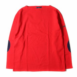 セントジェームス(SAINT JAMES)の新品 SAINT JAMES セントジェームス Tシャツ サイズ:XL エルボーパッチ バスク シャツ / ロングスリーブ ボートネック カットソー ロンT マリン フレンチ レッド フランス製 トップス 長袖【メンズ】(Tシャツ/カットソー(七分/長袖))