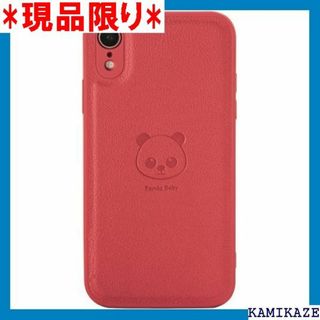 Panda Baby iPhone XR レザーケース 本 感 レッド 1762(その他)