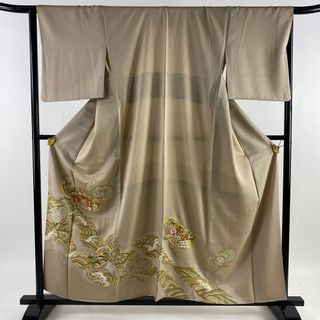 色留袖 身丈158.5cm 裄丈66.5cm 正絹 秀品 【中古】(着物)