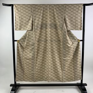 小紋 身丈153cm 裄丈63cm 正絹 美品 名品 【中古】(着物)