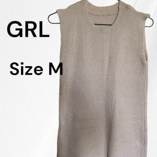 グレイル(GRL)のGRL グレイル　ロングニット　ベスト　ジレ　ピンク(ベスト/ジレ)